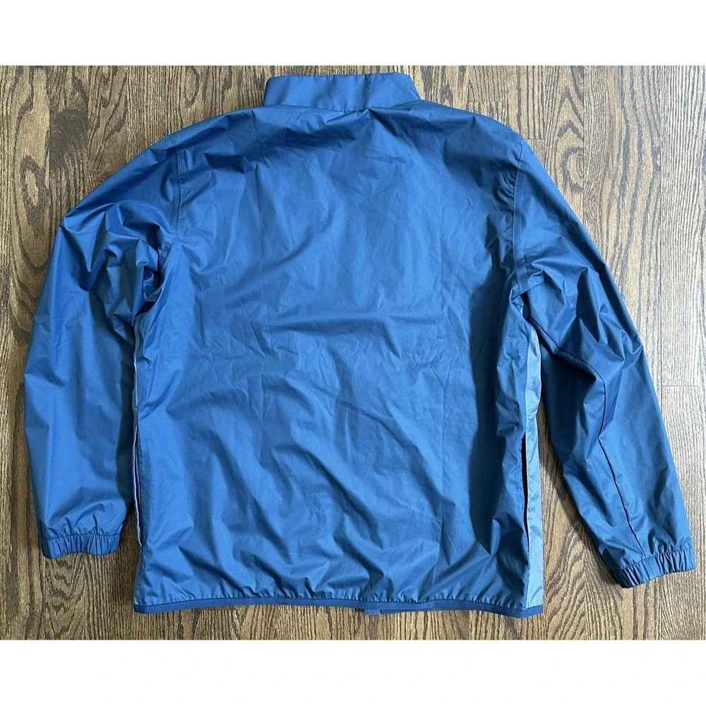 Adidas Golf CLIMASTORM Windbreaker Jacket Mens Large Blue Grey Zip Up